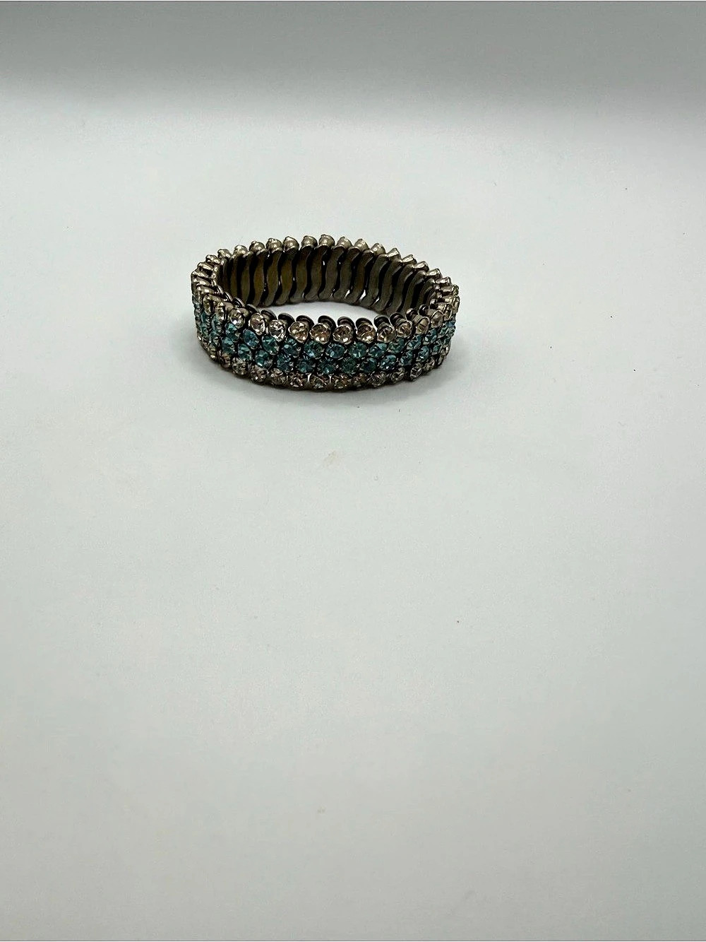 Blue & Silver Stretch Bracelet